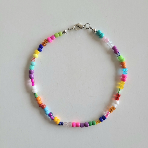Colorful Beaded Ankle Bracelet - Picture 1 of 7